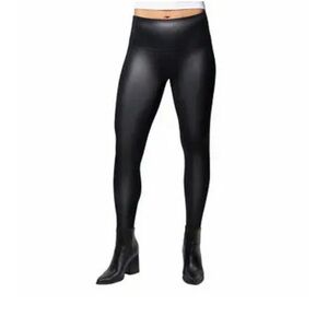 Jane and Bleecker Glossy Black Leggings